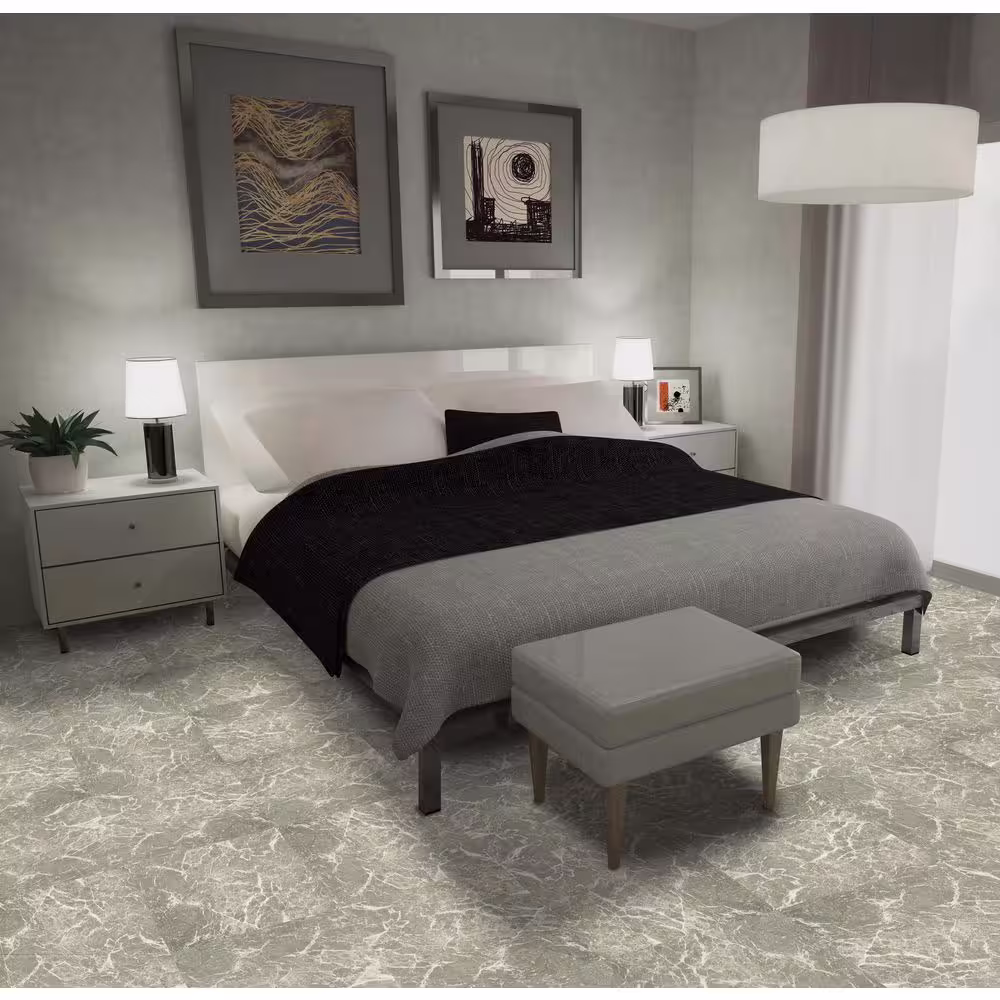 ACHIM Nexus Grey Marble 12 in. x 12 in. Self Adhesive Vinyl Floor Tile (20-Tiles/20 sq. ft.)