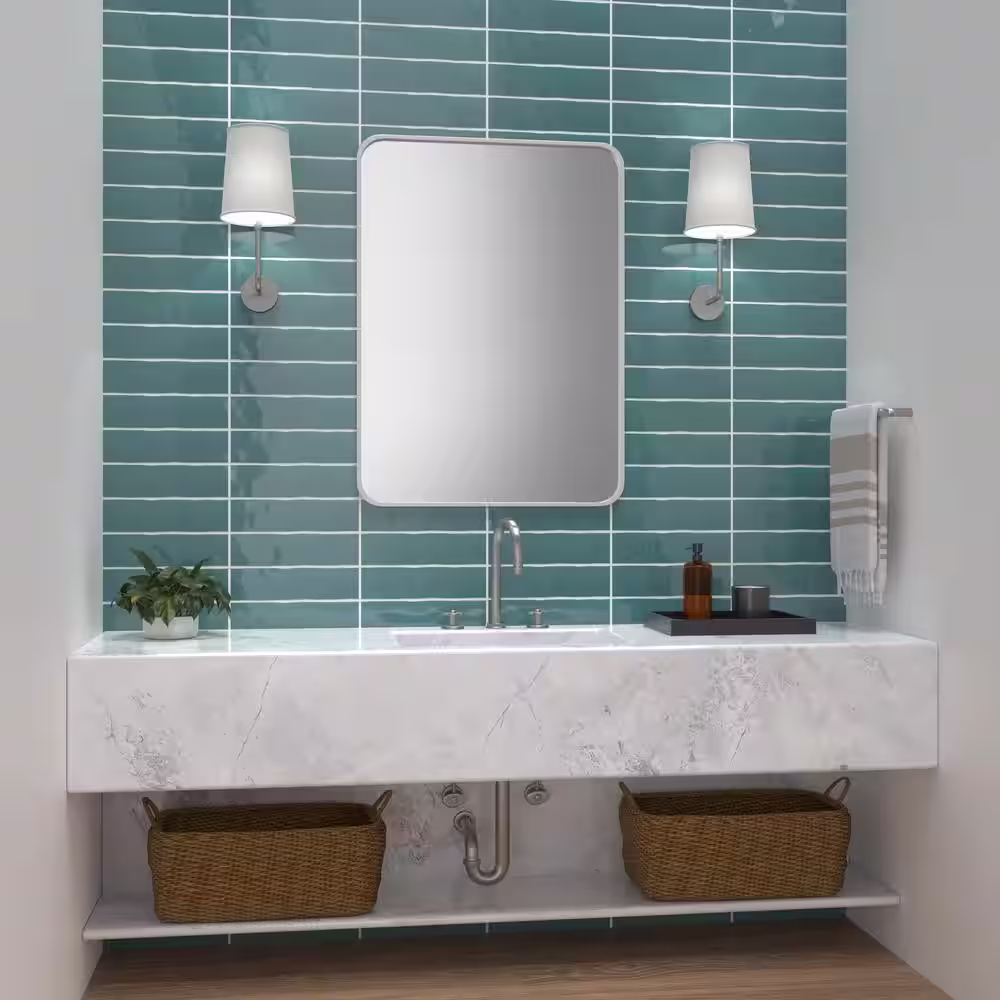Marazzi Costa Clara Caribbean Teal 3 in. x 12 in. Glazed Ceramic Wall Tile (12 sq. ft./Case)