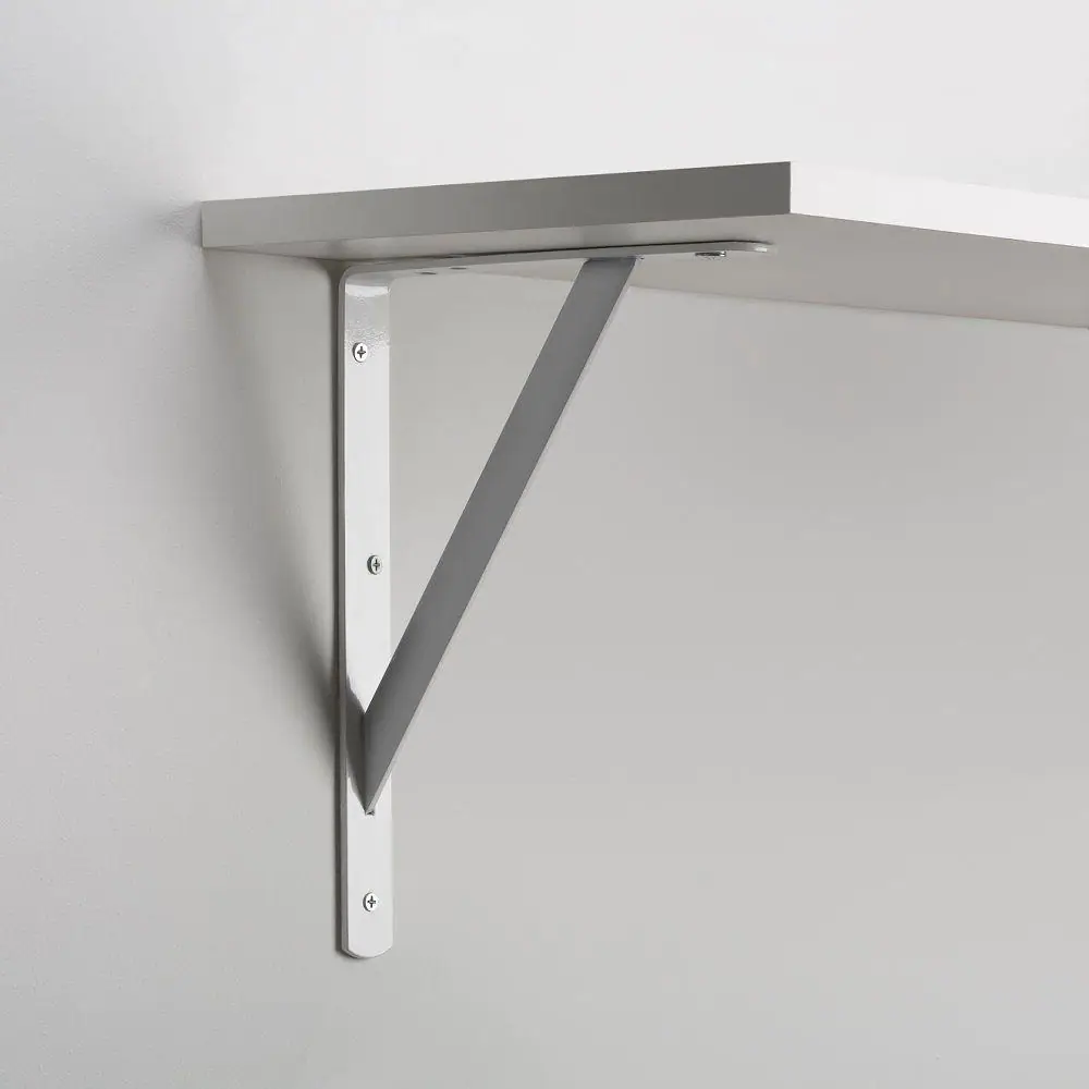 Everbilt 12 in. x 8 in. White Heavy Duty Shelf Bracket