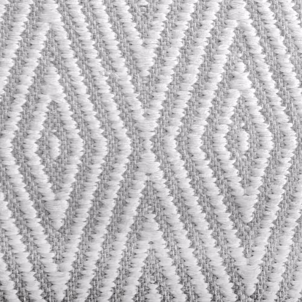 None Oxford Bath Mat 20 in. x 32 in. Cotton Gray/White