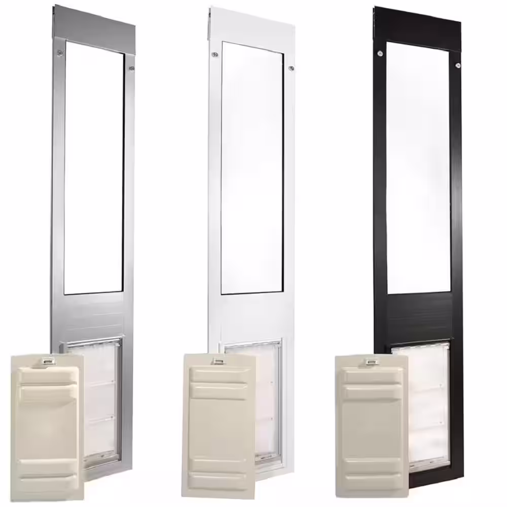 Endura Flap 6 in. x 11 in. Thermo Panel 3e Fits Patio Door 74.75 in. x 77.75 in. Tall in White Frame