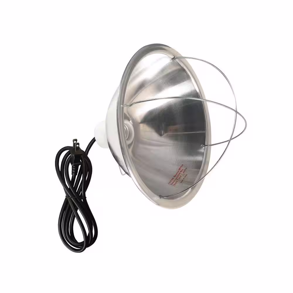 Woods 250-Watt 6 ft. 18/2 SJTW Incandescent Brooder Work Light and Heat Lamp with 10.5 in. Reflector and Bulb Guard
