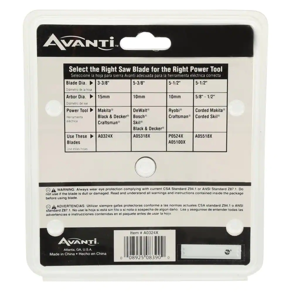 Avanti 3-3/8 in. x 24-Tooth Finish Circular Saw Blade