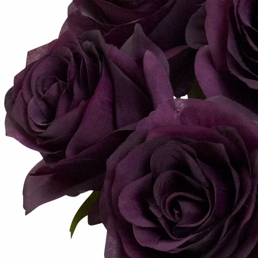 Nearly Natural Rose Artificial Arrangement with Vase