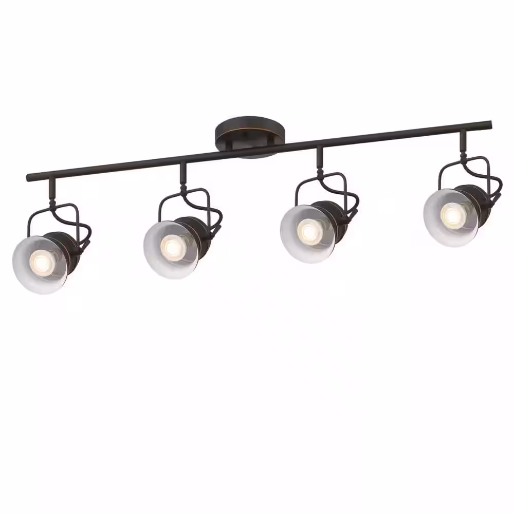 Westinghouse Boswell 3 ft. 4-Light Oil-Rubbed Bronze with Highlights Track Light Kit