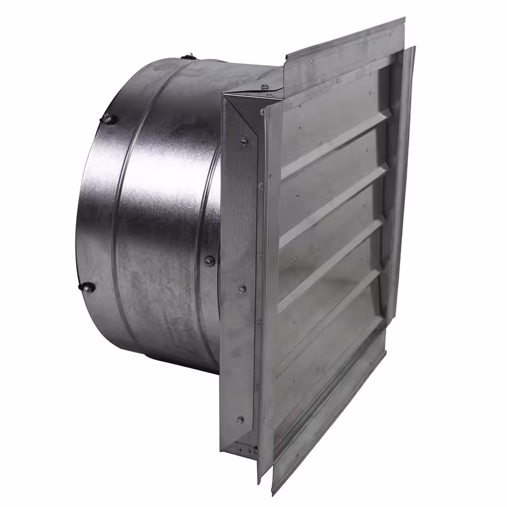 Maxx Air 18 in. Heavy Duty Exhaust Fan with Automatic Shutter in Mill