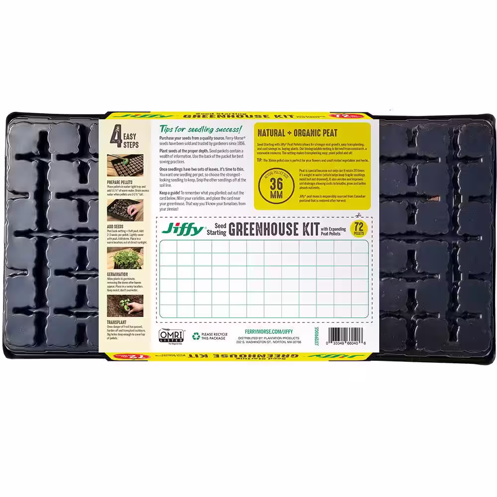 Jiffy 72 Peat Pellet Pro Seed Starting Greenhouse with SUPERthrive