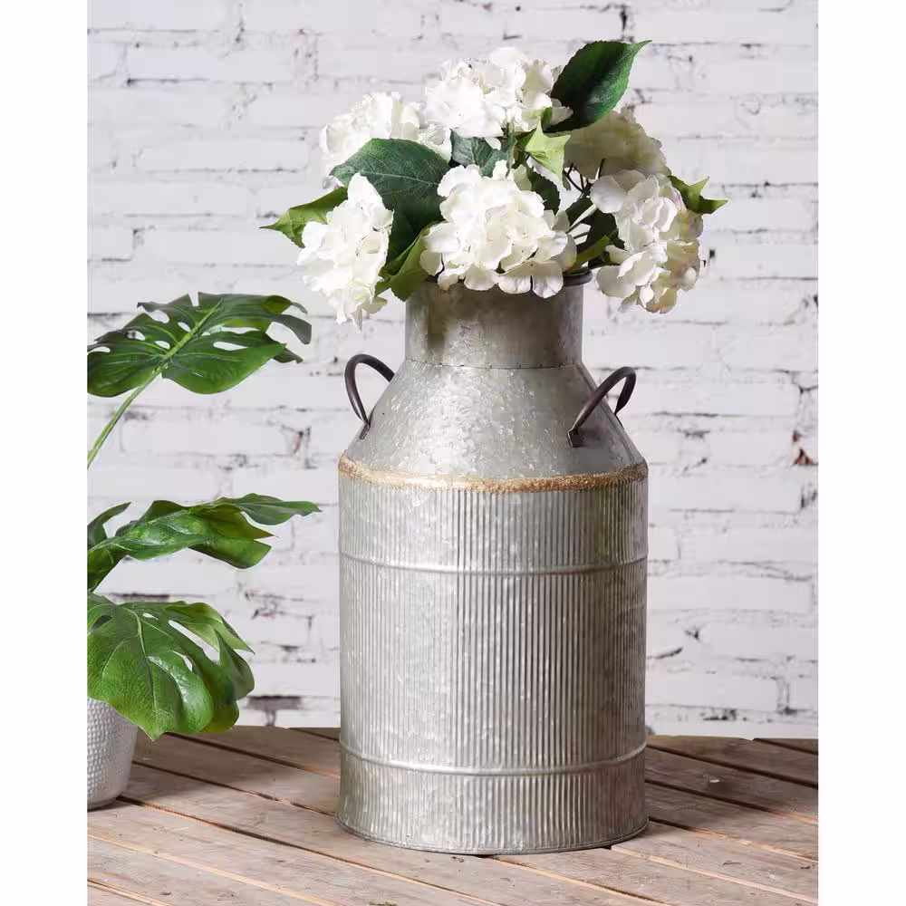 StyleCraft Galvanized Milk Planter - Outdoor â?18 in. X 10 in. X 10 in.
