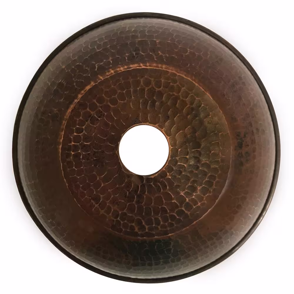 Premier Copper Products 1-Light Hammered Copper Dome Pendant Shade in Oil Rubbed Bronze