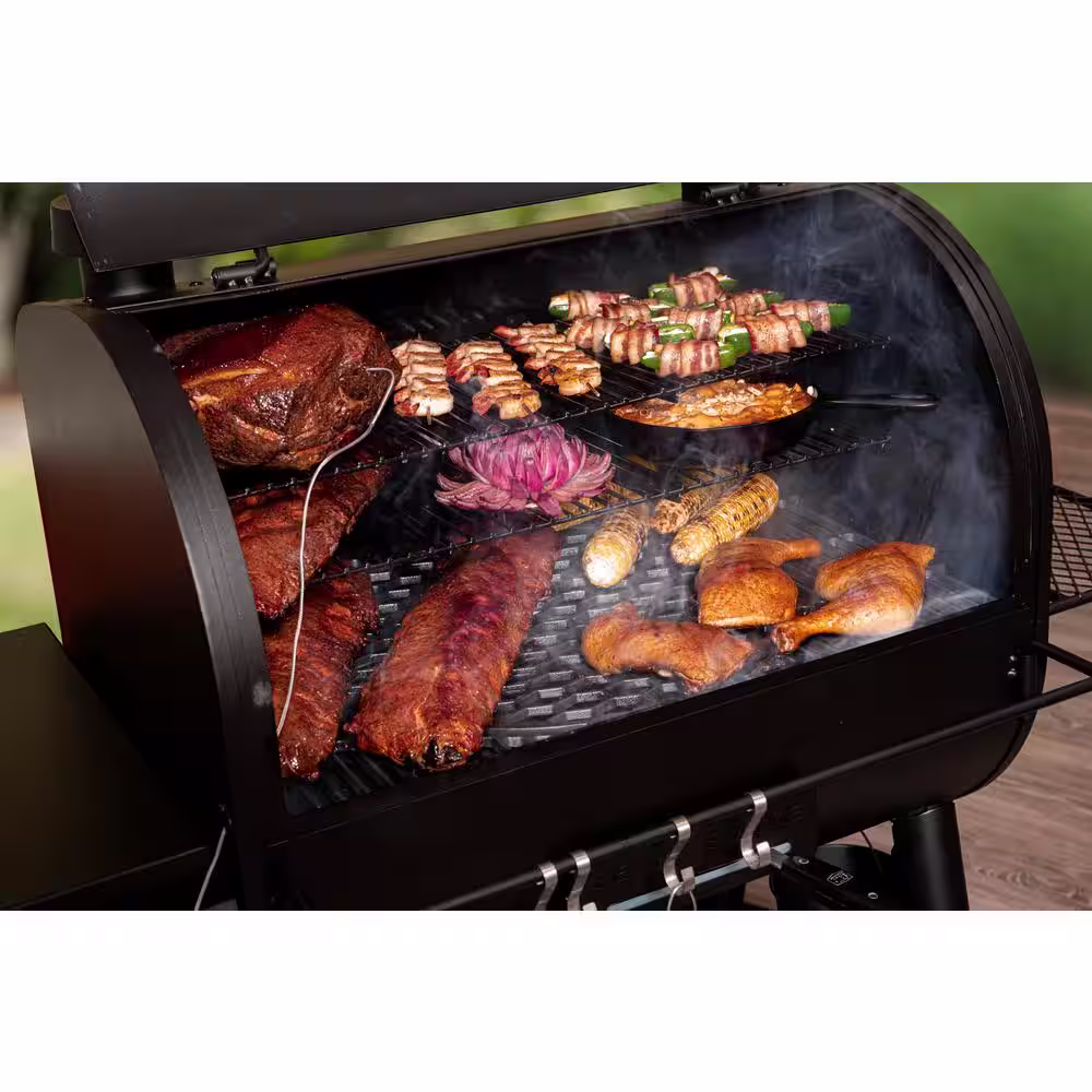 OKLAHOMA JOE'S Rider 1200 DLX Pellet Grill and Smoker in Black with 1,234 sq. in. Cooking Space