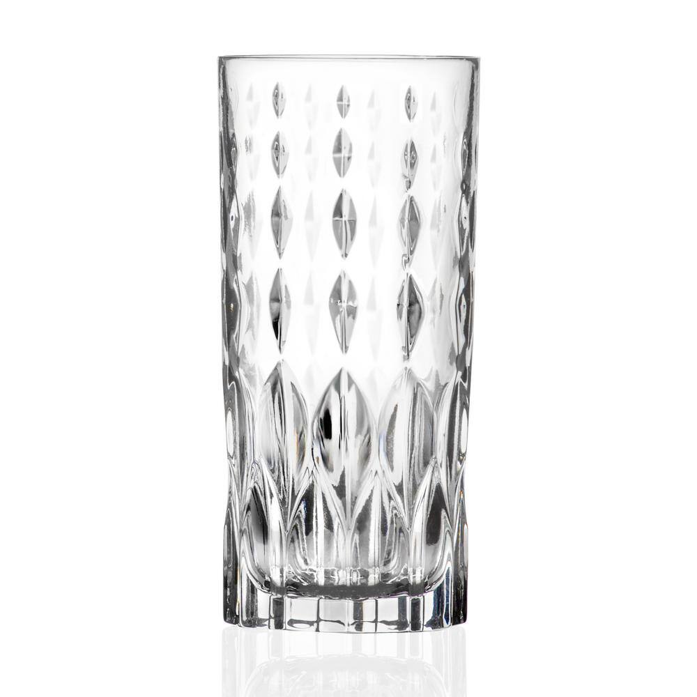 Lorren Home Trends 11 oz. Marilyn Crystal Highball Glass (Set of 6)