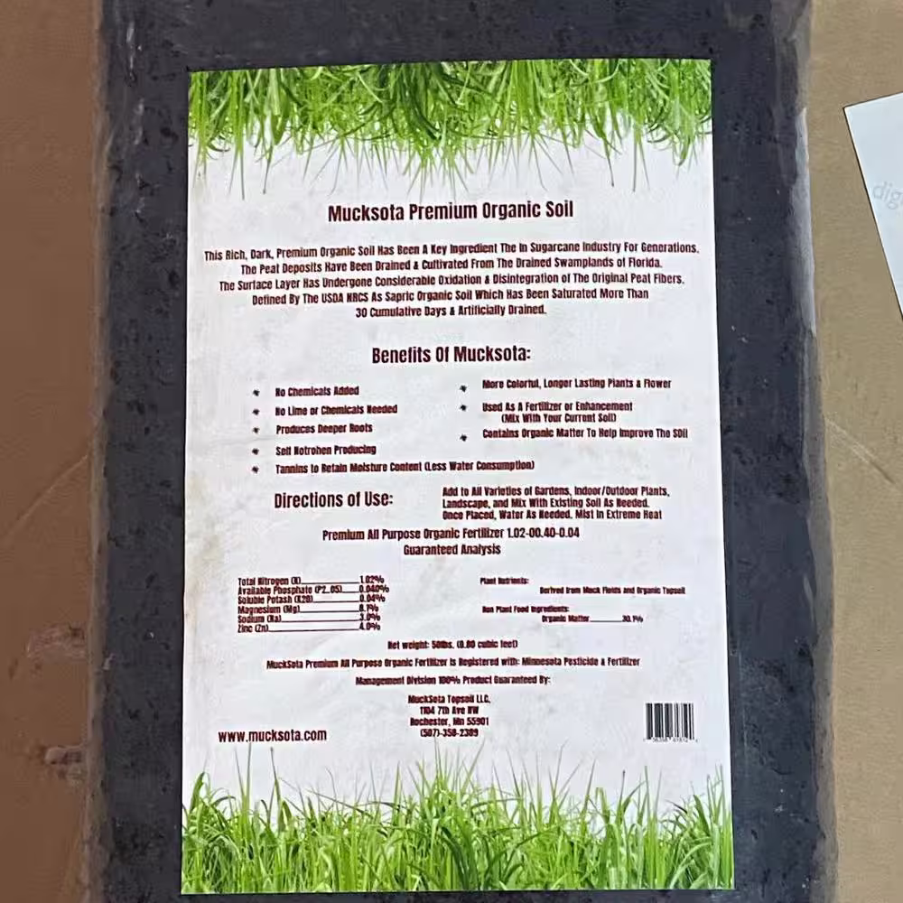 None 20 lbs. Premium Organic All Purpose Topsoil
