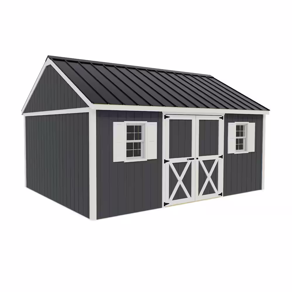 Best Barns Brookfield 16 ft. x 12 ft. Wood Storage Shed Kit with Floor Including 4 x 4 Runners