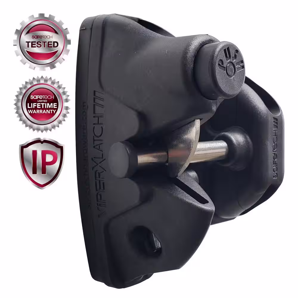 Safetech Hardware Padlock Lockable Post Wrap Around 2 Sided Gate Lock Latch