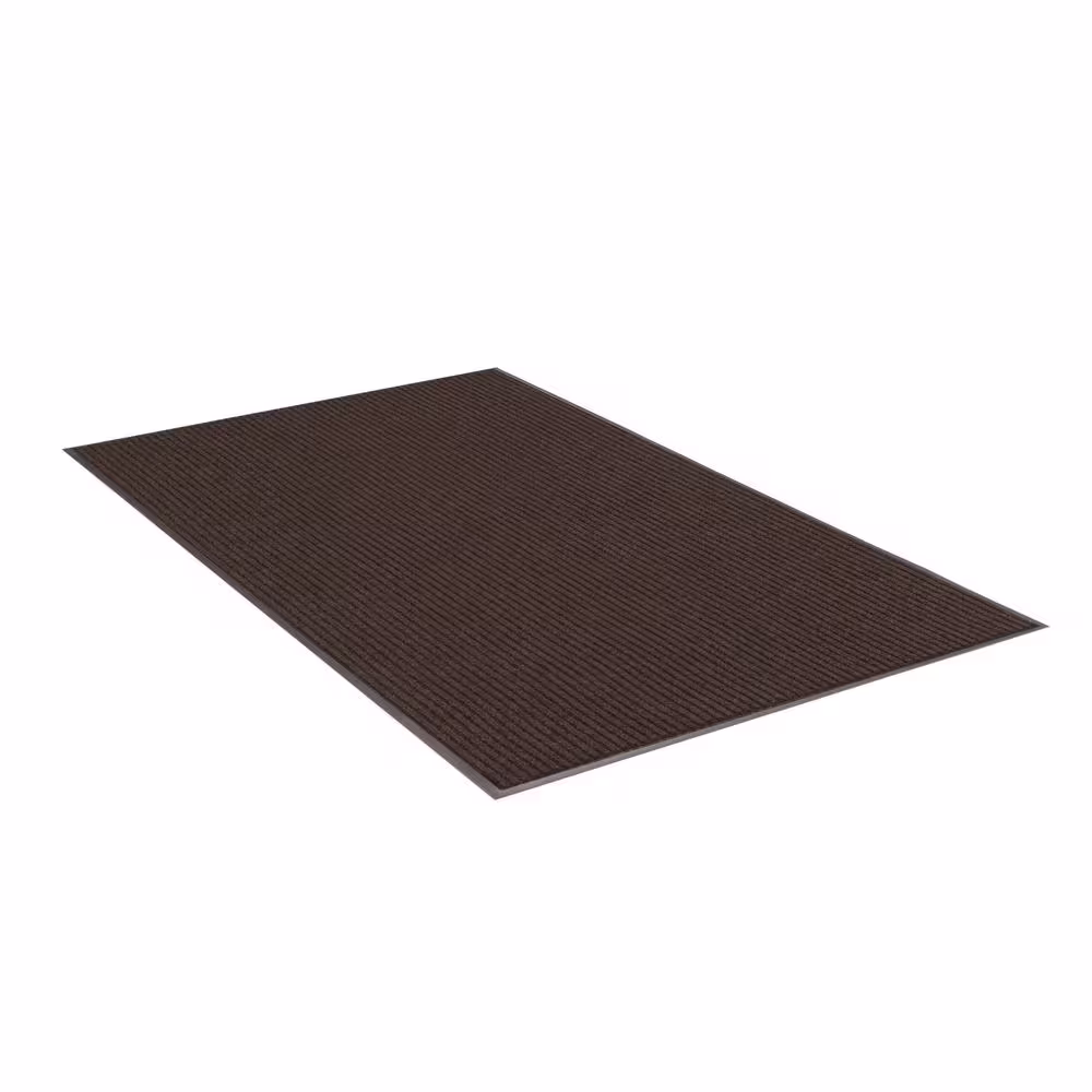 None Apache Rib Cocoa Brown 4 Ft. x 6 Ft. Commercial Door Mat