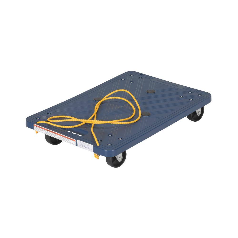 Vestil 220 lb. Capacity 24 in. x 16 in. Plastic Dolly with Rope Pulley