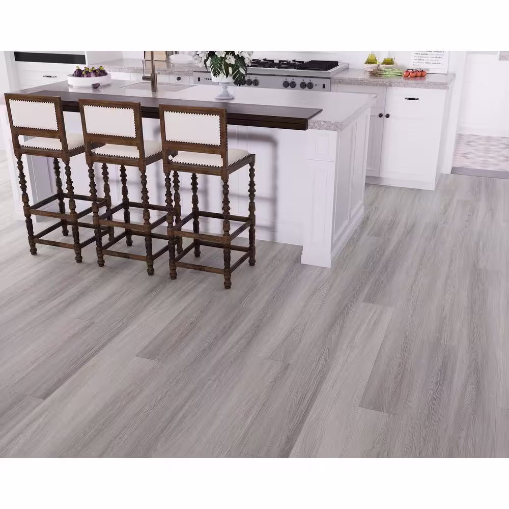 Montserrat Domaine Gypsy Grey 20 MIL x 7 in. W x 60 in. L Click Lock Waterproof Luxury Vinyl Plank Flooring (20.6 sqft/case)