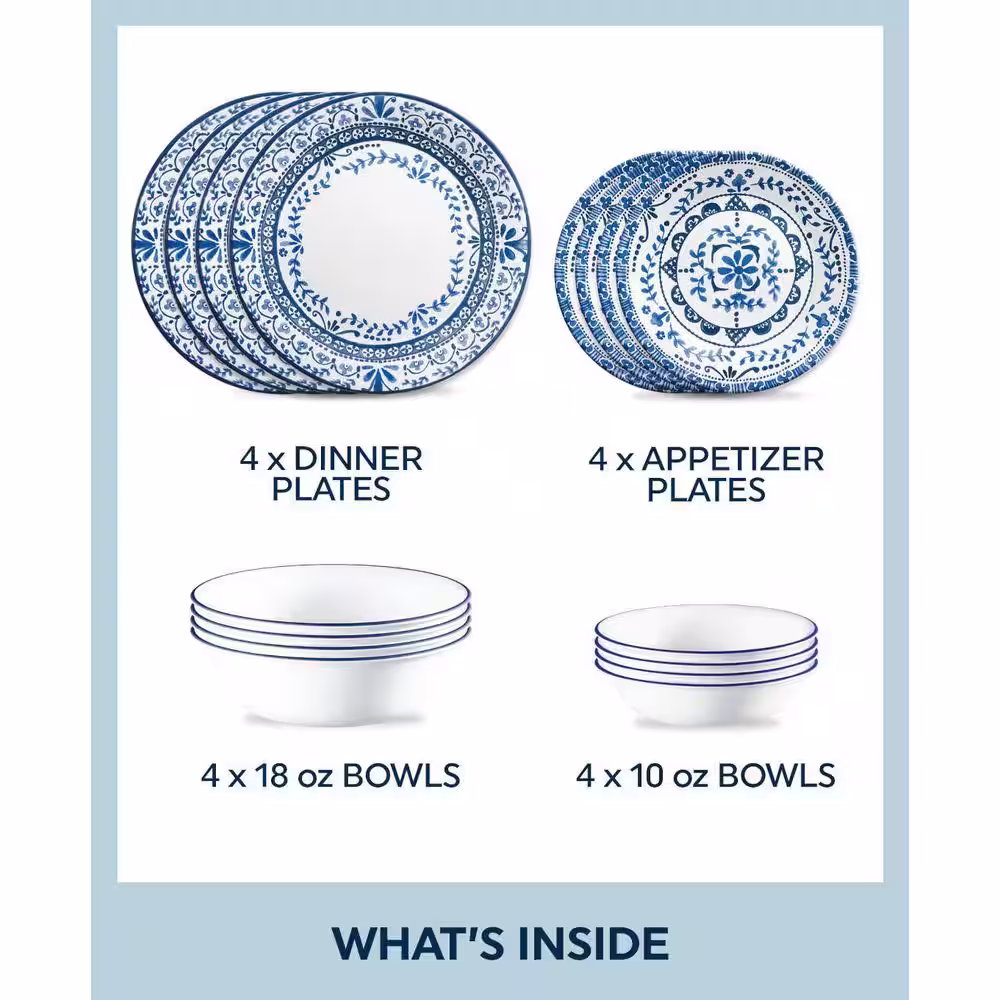 Corelle Portofino 16-Piece Dinnerware Set