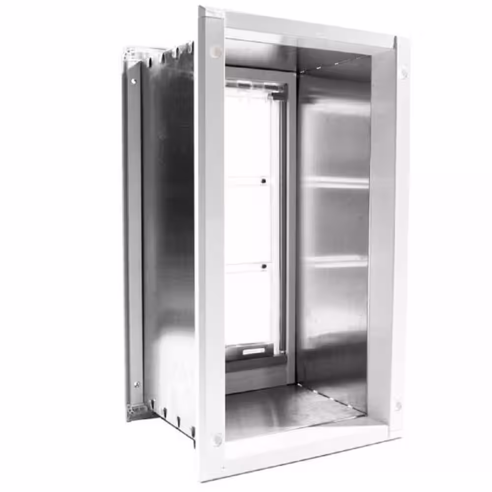 Endura Flap 23 in. L x 12 in. W Extra Large Single Flap for Walls with White Aluminum Frame