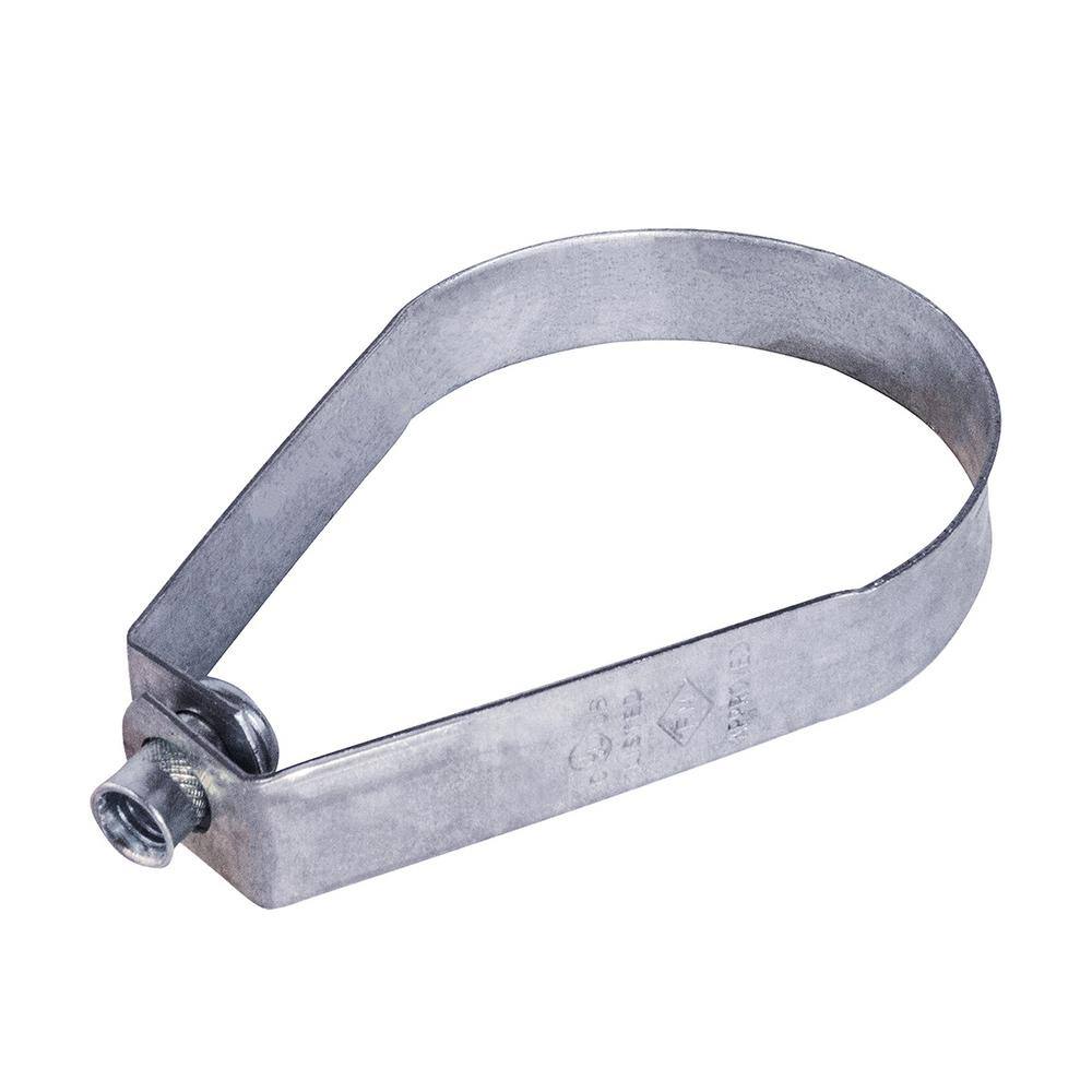 The Plumber's Choice 2-1/2 in. Swivel Loop Hanger for Vertical Pipe Support, Galvanized Steel
