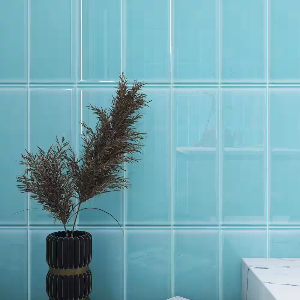 MOLOVO Crystile Ocean 4 in. X 12 in. Glossy Glass Subway Tile (10 sq. ft./Case)