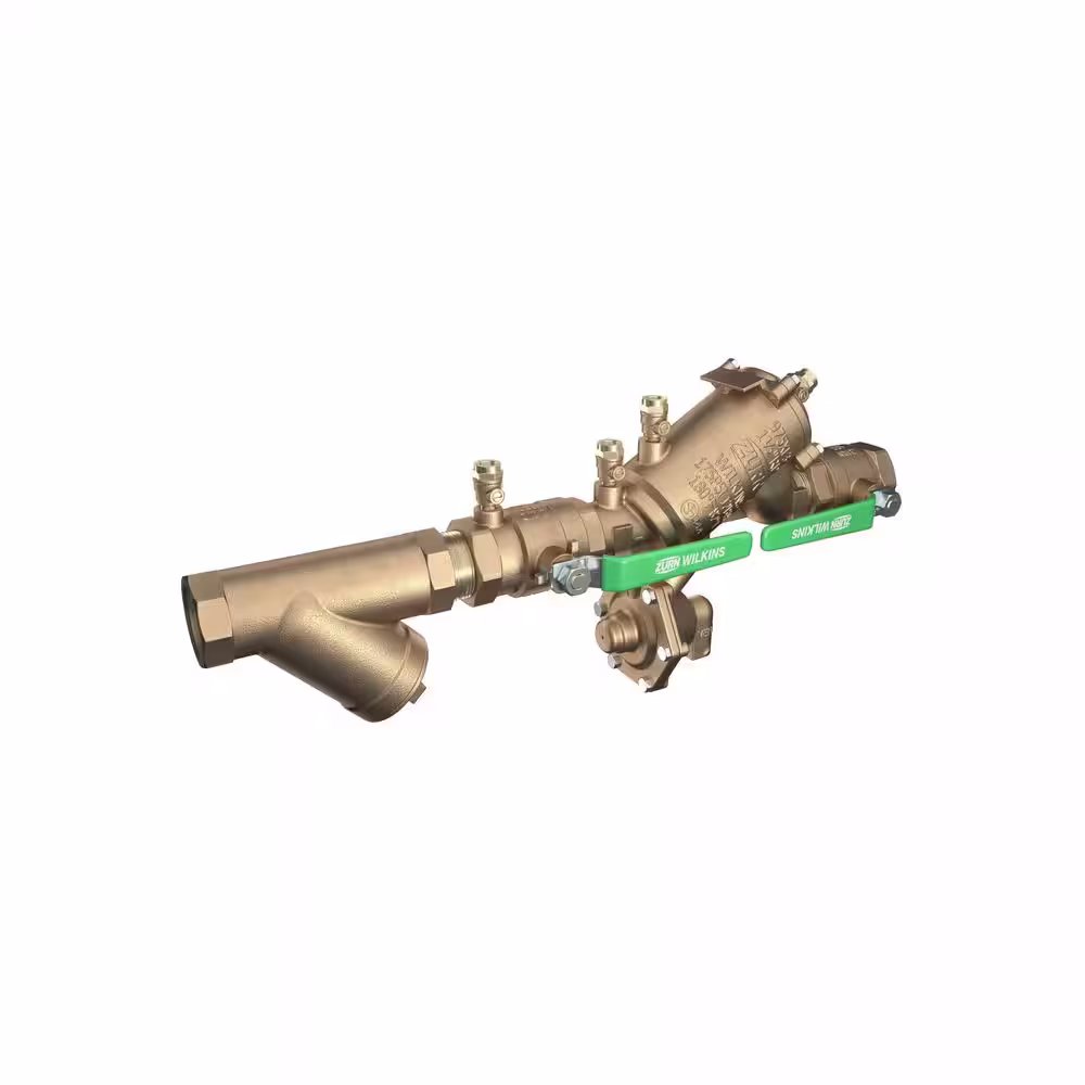 Wilkins 1-1/2 in. 975XL3 Reduced Pressure Principle Backflow Preventer with Model SXL Lead-Free Wye Type Strainer