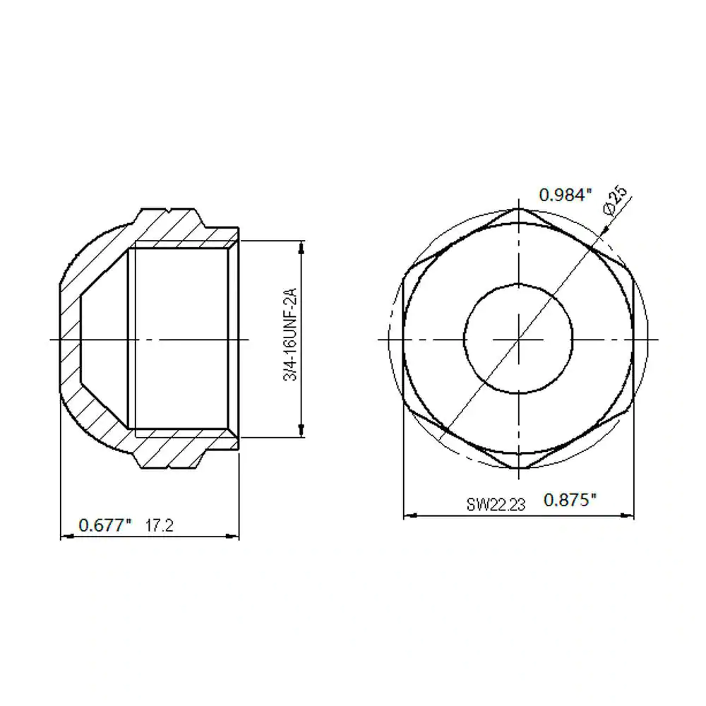 Everbilt 1/2 in. Flare Brass Cap Fitting