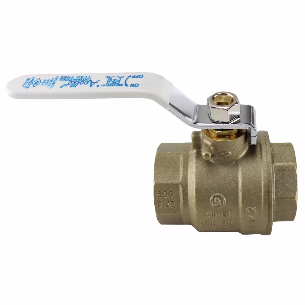 Apollo 1-1/2 in. Lead Free Brass FNPT x FNPT Full-Port Ball Valve