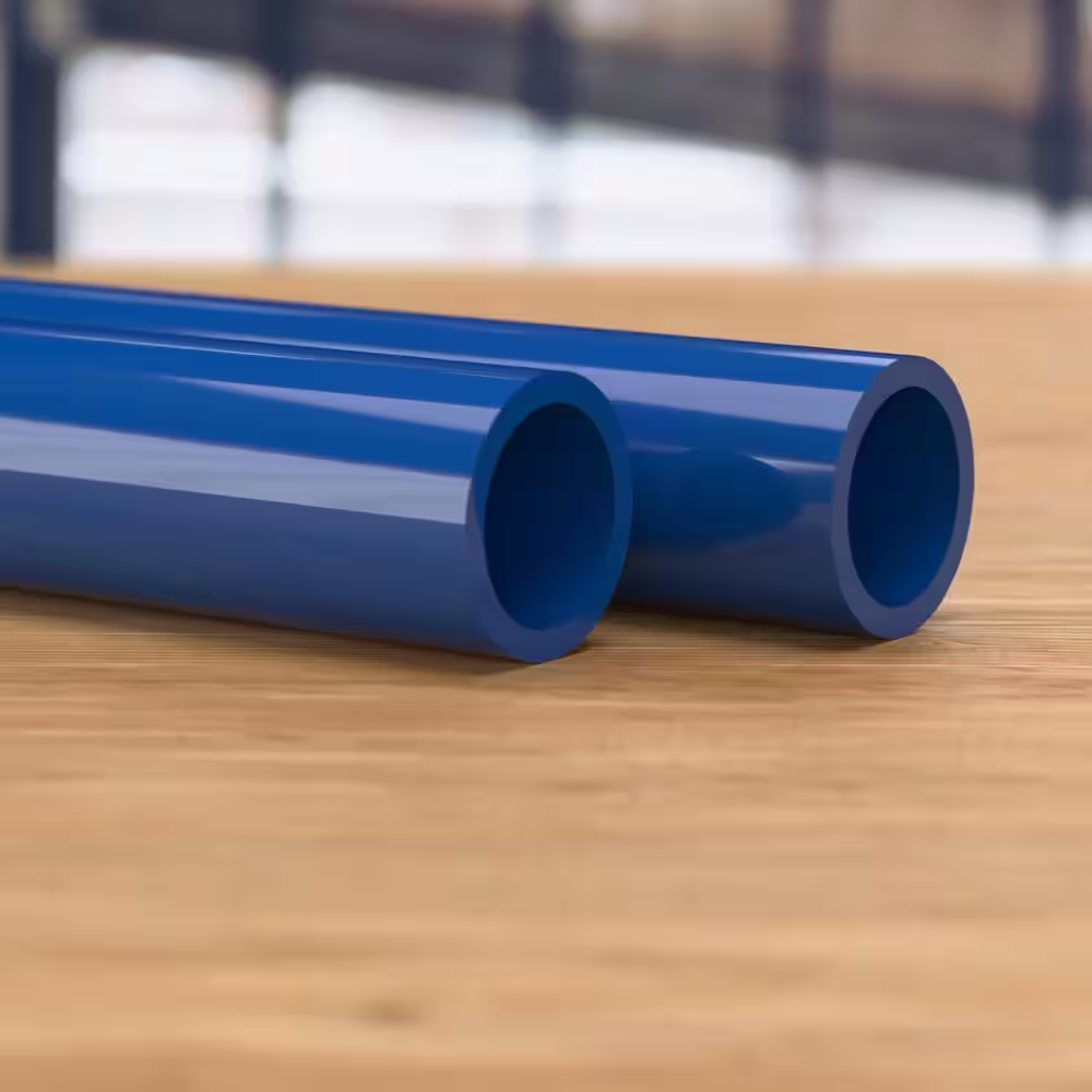 Formufit 1/2 in. x 5 ft. Furniture Grade Schedule 40 PVC Pipe in Blue (2-Pack)