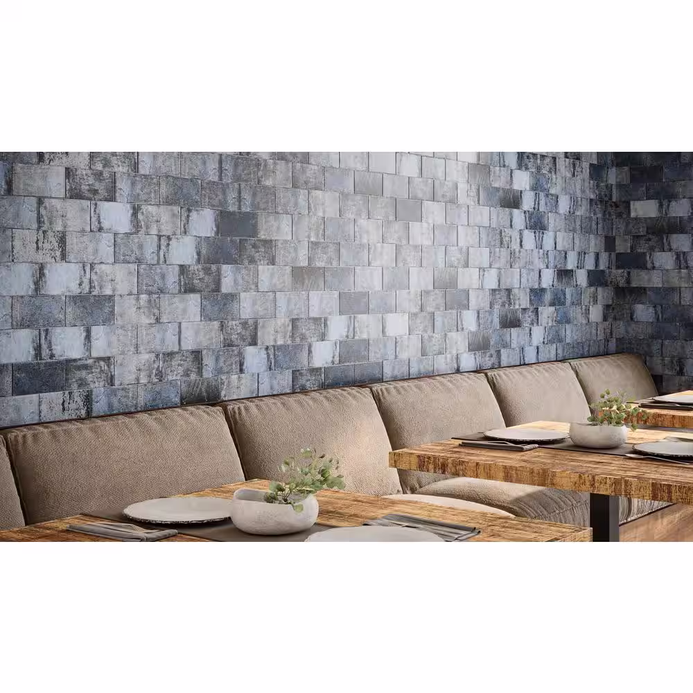 Ivy Hill Tile Tripoli Denim Blue 3.93 in. x 7.87 in. Matte Terracotta Look Ceramic Wall Tile (10.76 Sq. Ft./Case)