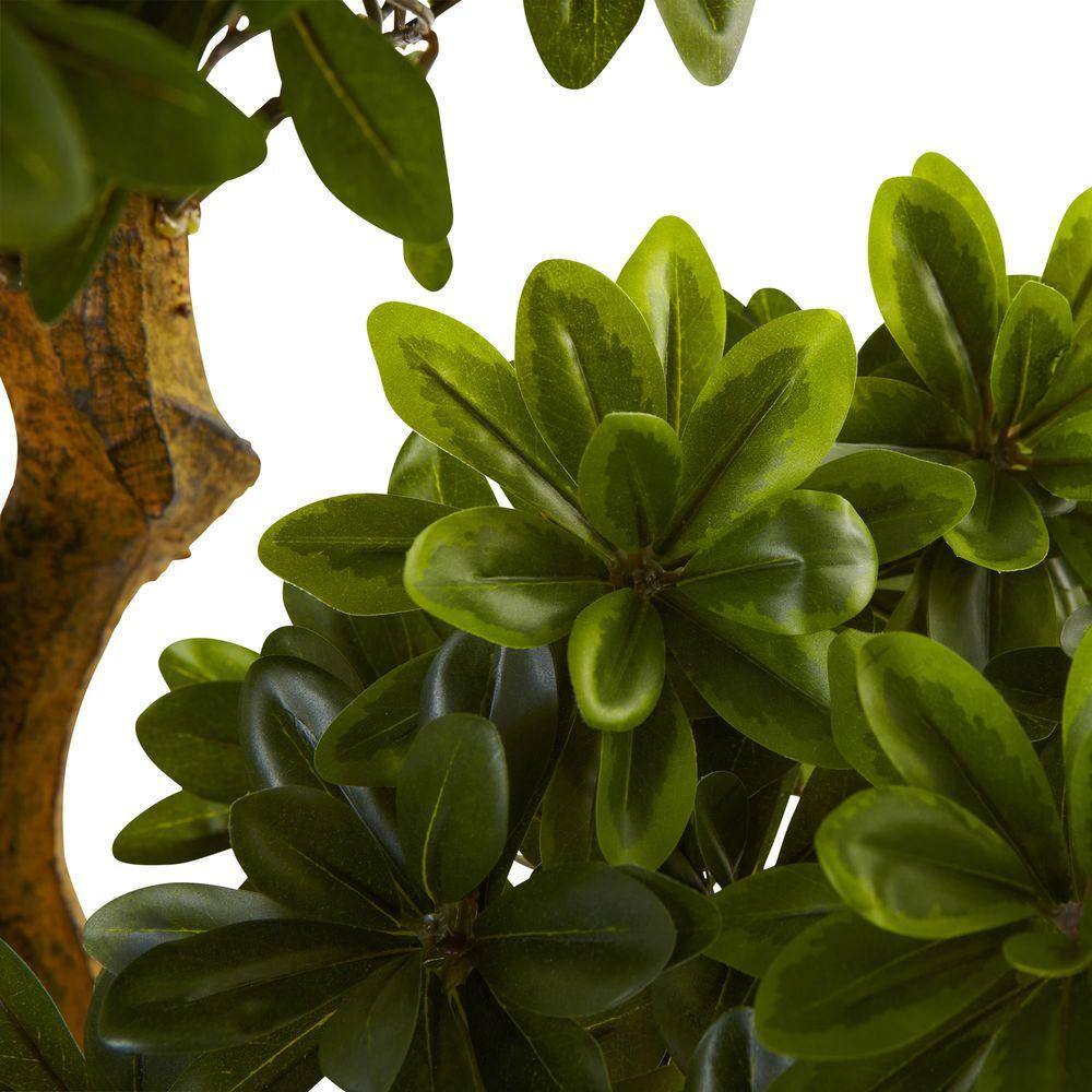 Nearly Natural 5 ft. Artificial UV Resistant Indoor/Outdoor Pittispourm