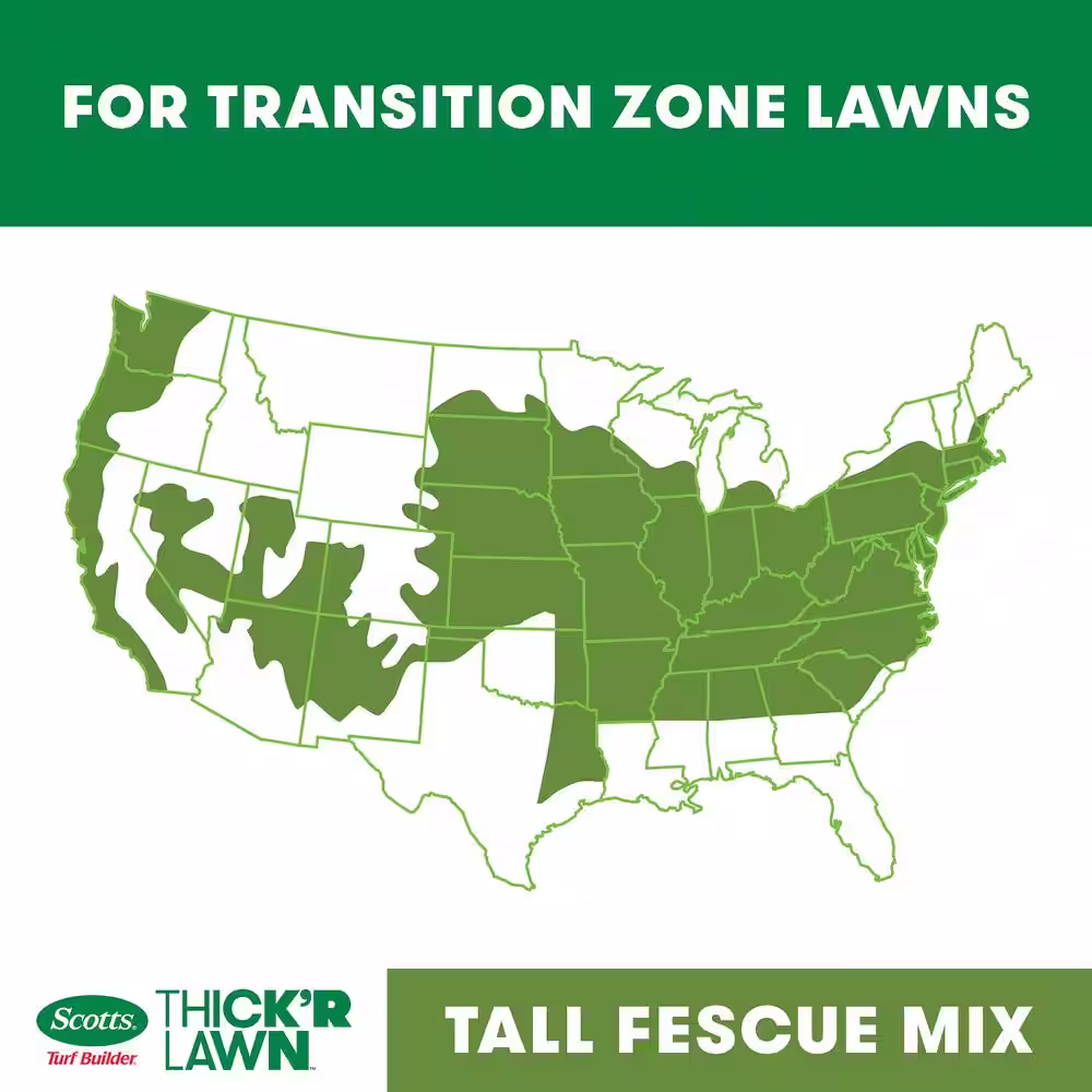 Scotts Turf Builder 12 lbs. 1,200 sq. ft. THICK'R LAWN Grass Seed, Fertilizer, and Soil Improver for Tall Fescue