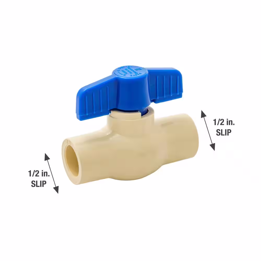 Everbilt 1/2 in. CPVC Solvent x Solvent Ball Valve