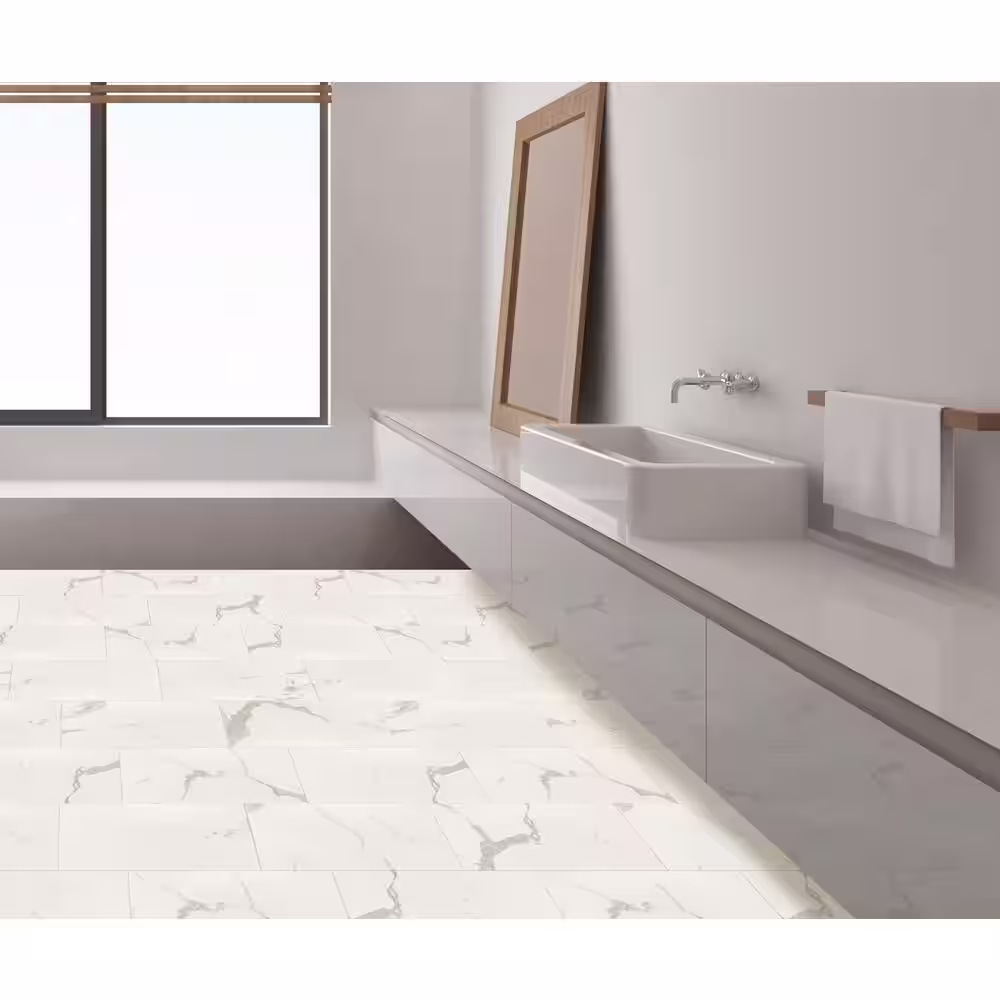 A&A Surfaces Harvested Marble MIL x 12 in. W x 24 in. L Click Lock Waterproof Vinyl Tile Flooring (1278.4 sqft/pallet)