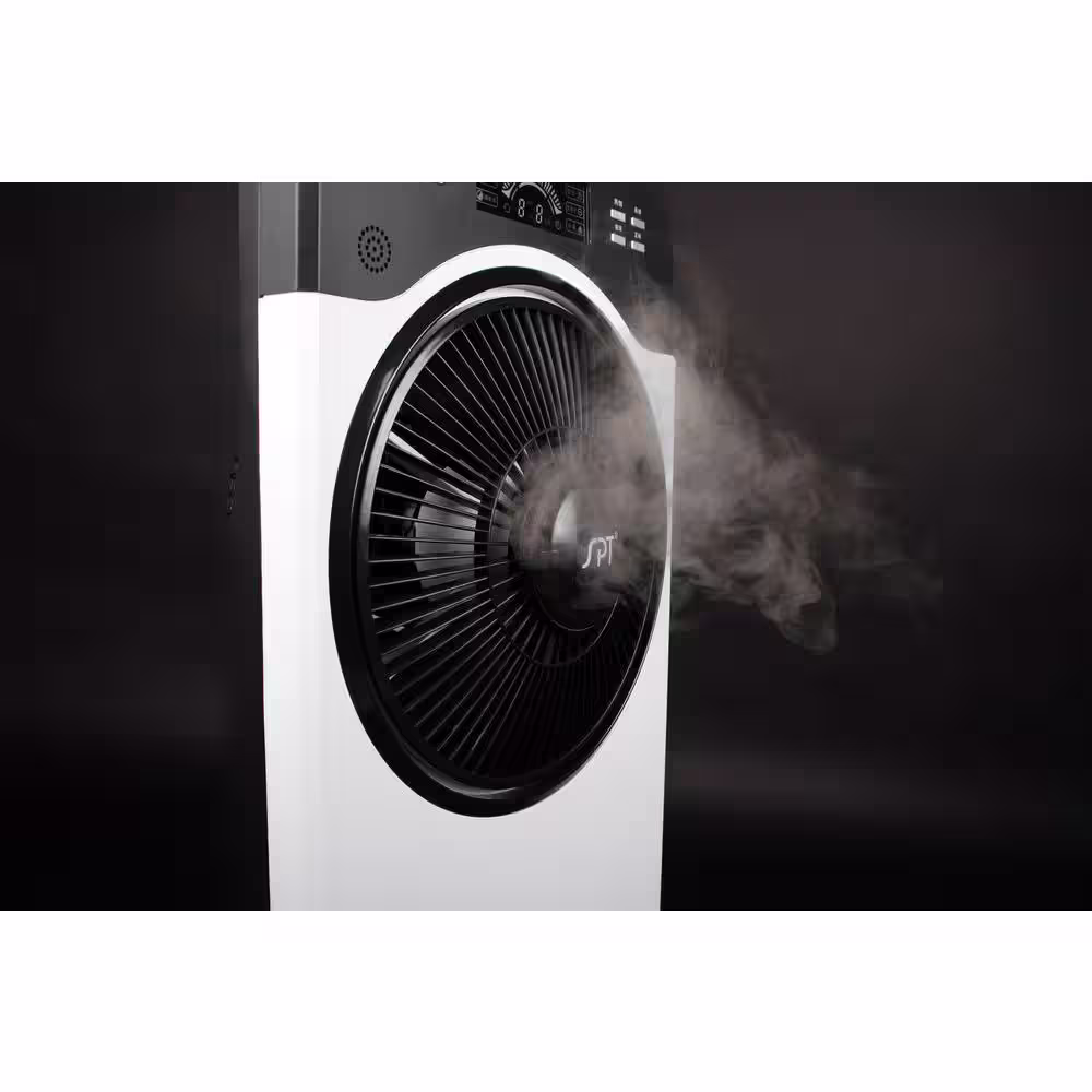 SPT 14 in. Indoor Misting and Circulation Fan with Humidifier
