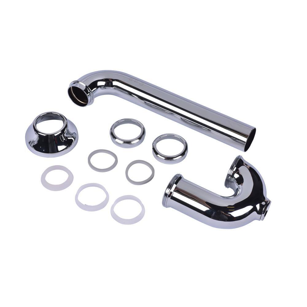 Oatey 1-1/2 in. 17-Gauge Chrome-Plated Semi-Cast Brass Sink Drain P-Trap