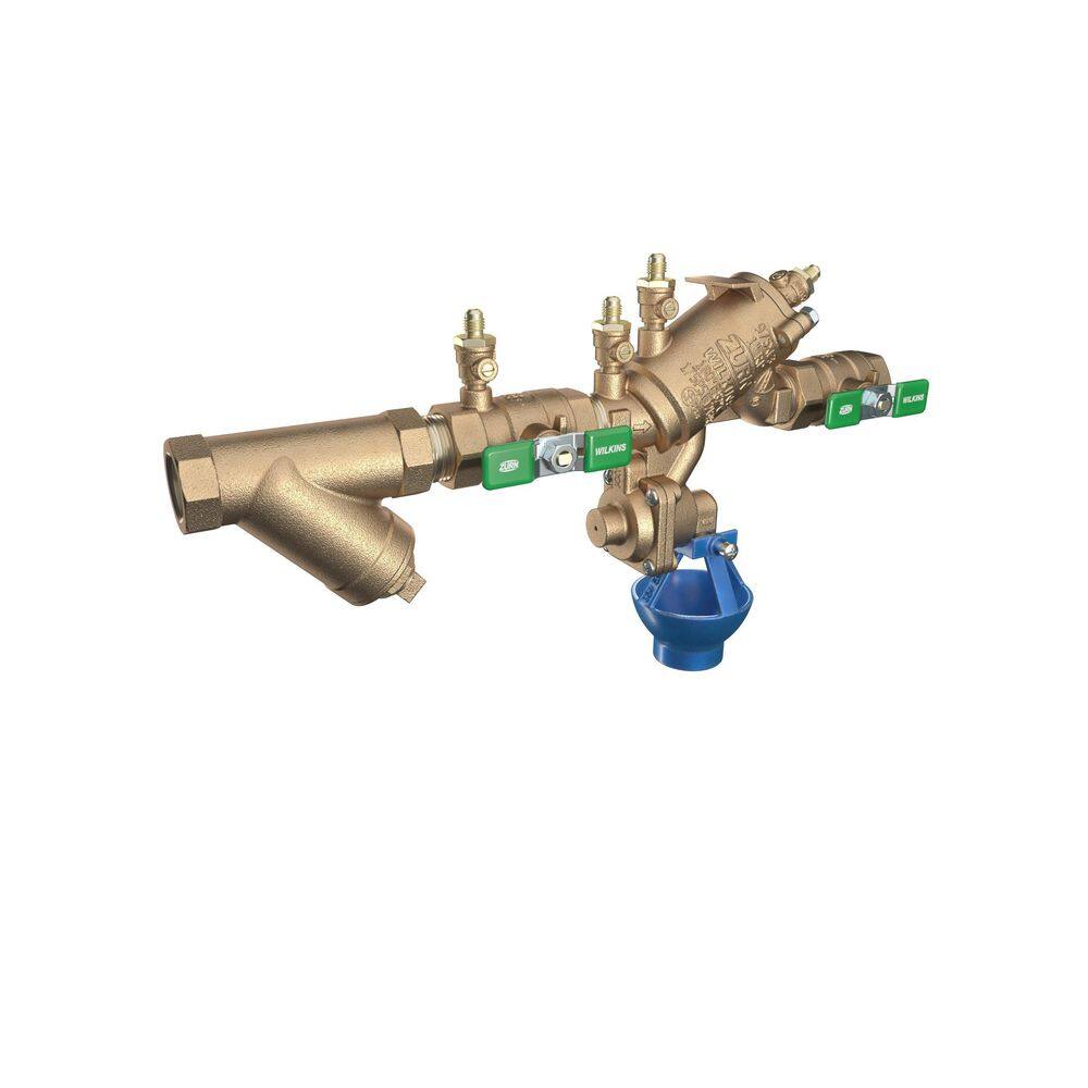 Wilkins 1 in. 975XL3 Reduced Pressure Principle Backflow Preventer with Model SXL Lead-Free Wye Type Strainer and Air Gap