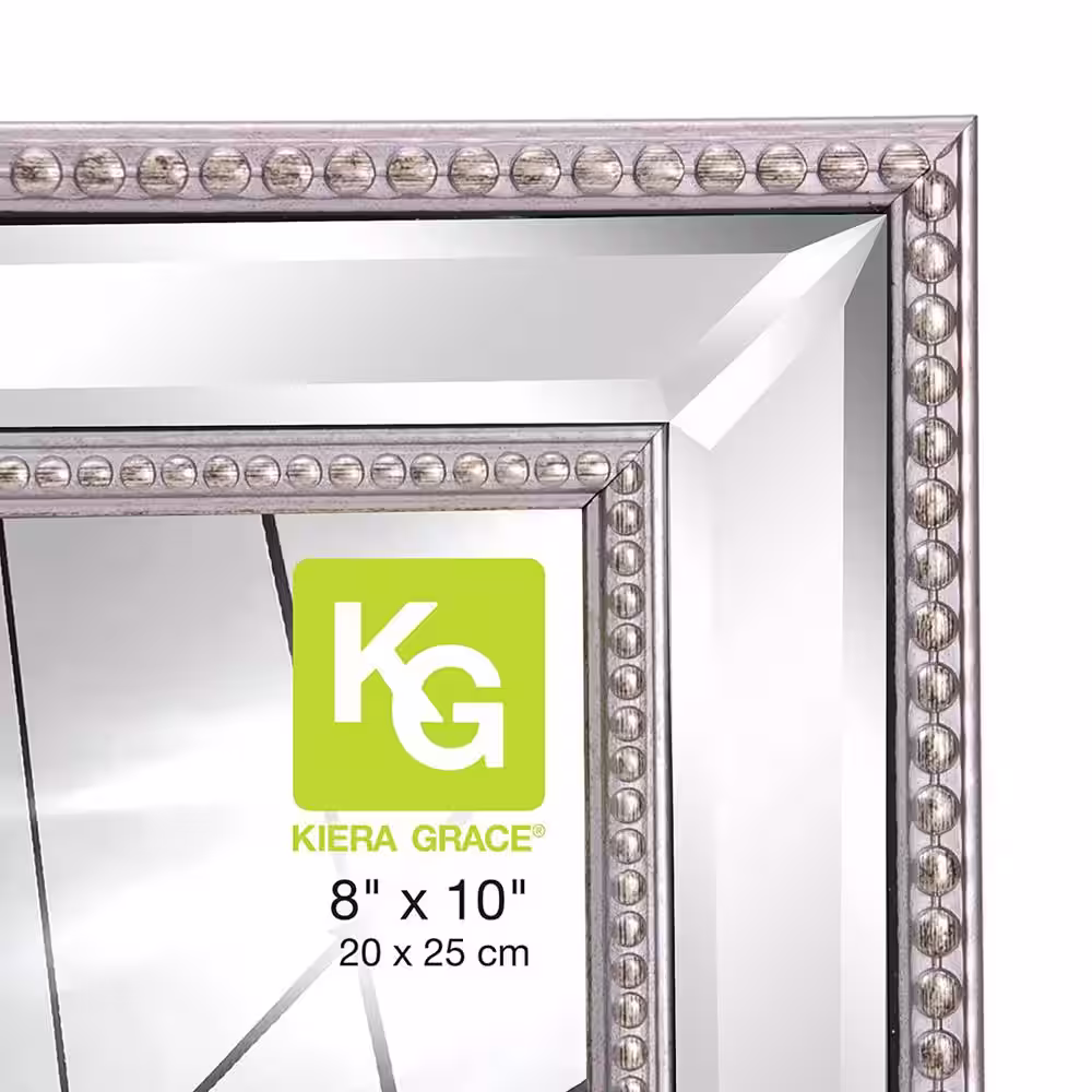 Kiera Grace Sutton 8 in. x 10 in. Silver Mirrored Picture Frame