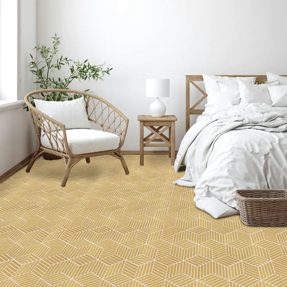 ACHIM Retro 12 in. W x 12 in. L Latte Tan Peel and Stick Vinyl Tile Flooring (20 sq. ft./case)