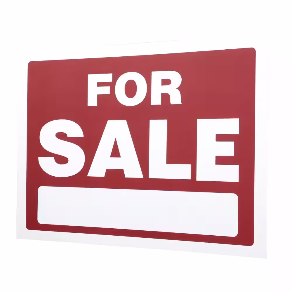 Everbilt 10 in. x 14 in. Vinyl for Sale Sign