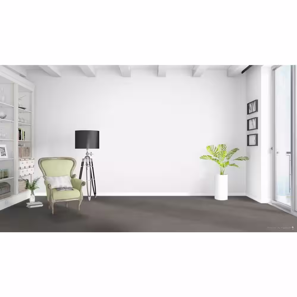 Home Decorators Collection Moonlight  - Polish - Gray 32 oz. SD Polyester Texture Installed Carpet