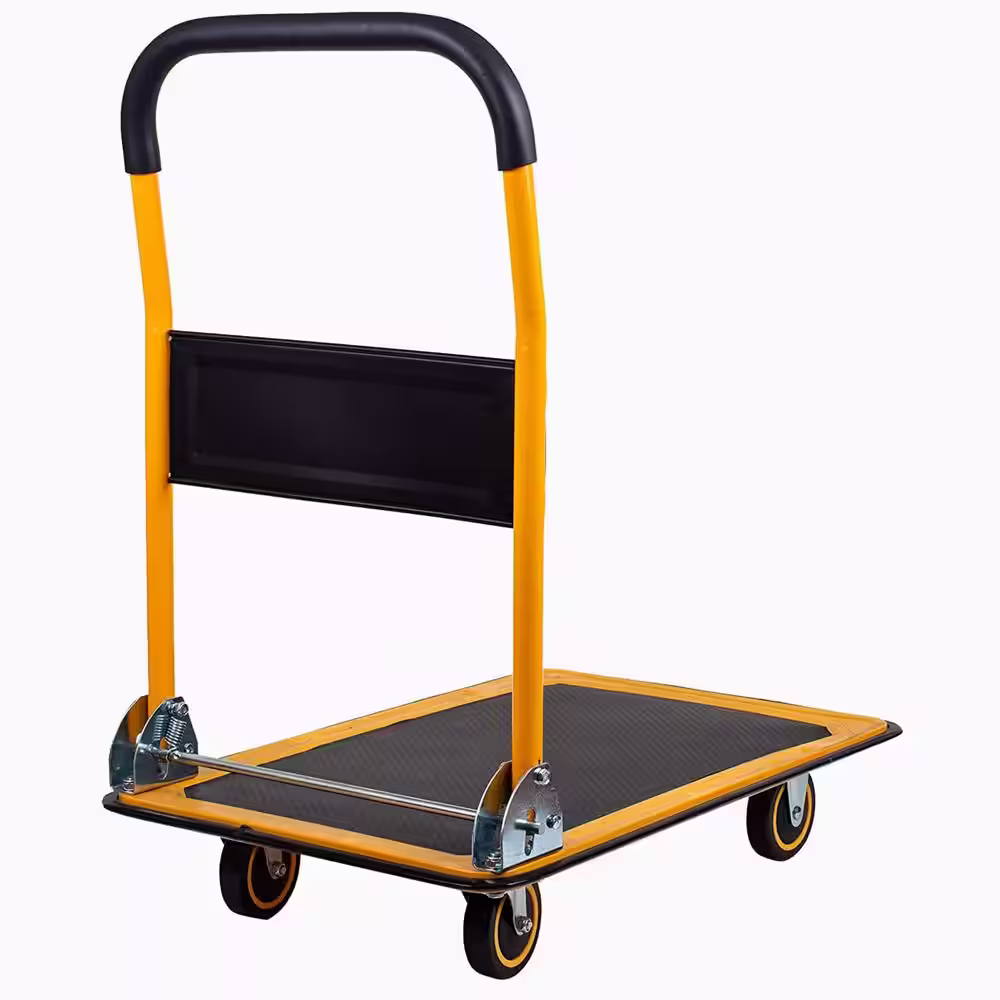 None Anky 660 lbs. Capacity Platform Truck Hand Flatbed Cart Dolly Folding Moving Push Heavy-Duty Rolling Cantilever Cart