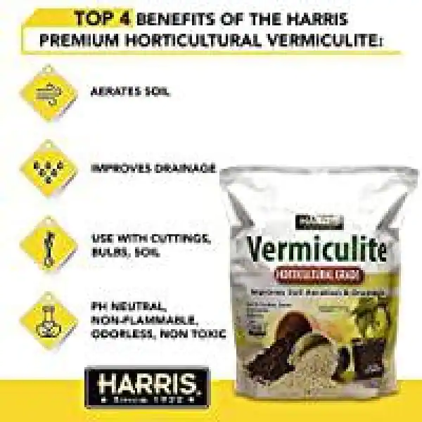 Harris 8 Qt. Premium Horticultural Vermiculite for Indoor Plants and Gardening