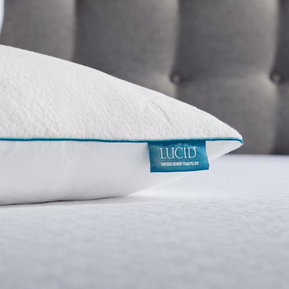 Lucid Comfort Collection Comfort Collection Shredded Memory Foam Pillow 2 Pack