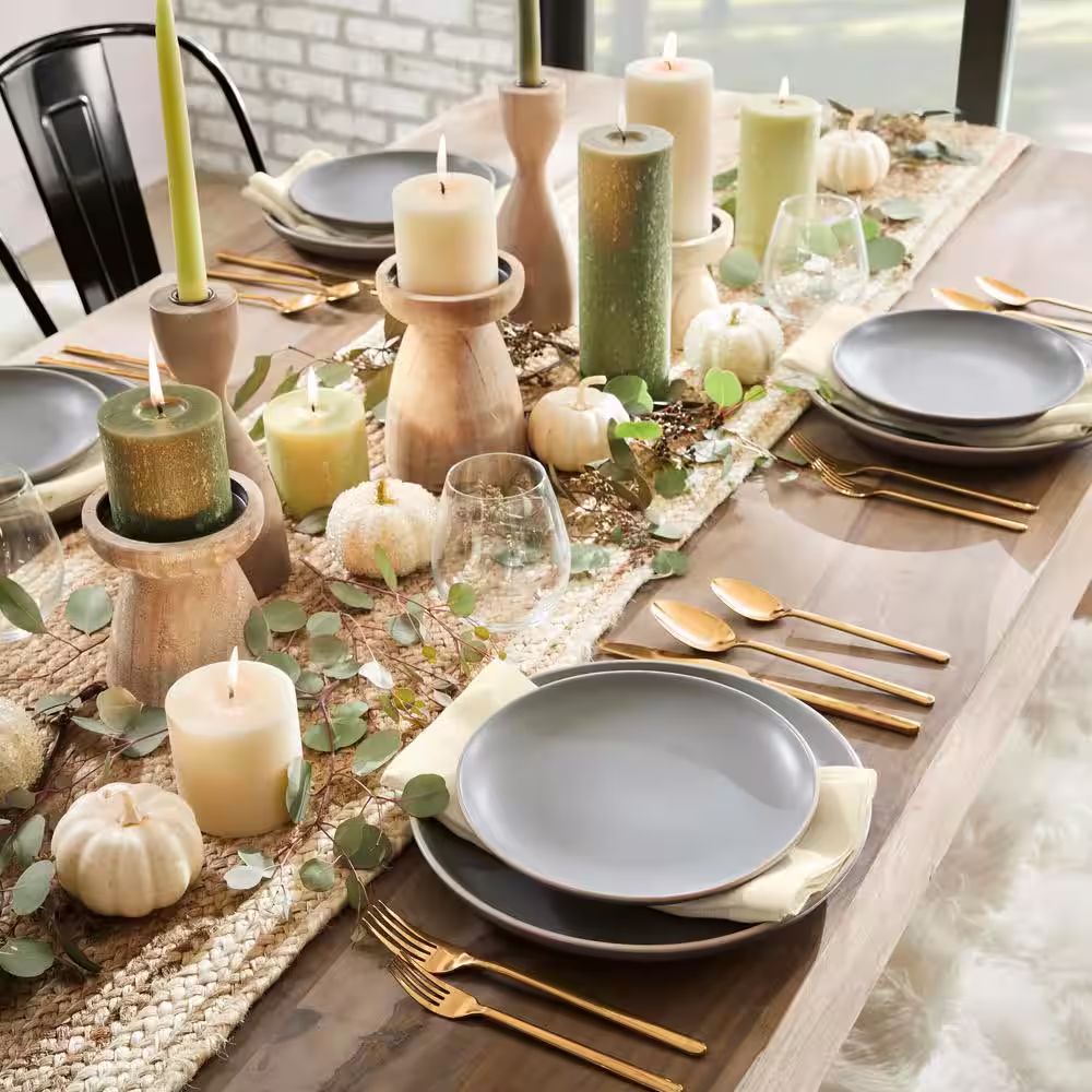 LR Home Bordered Tan/Bleached 16 in. x 80 in. Organic Jute Table Runner
