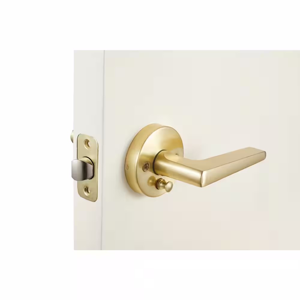 Sapphire Contra Collection Modern Satin Brass Grade 3 Passage Hall/Closet Door Handle