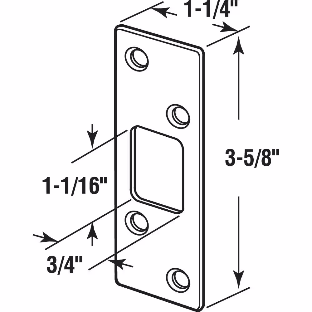 Prime-Line Stainless Steel, High Security Deadbolt Strike