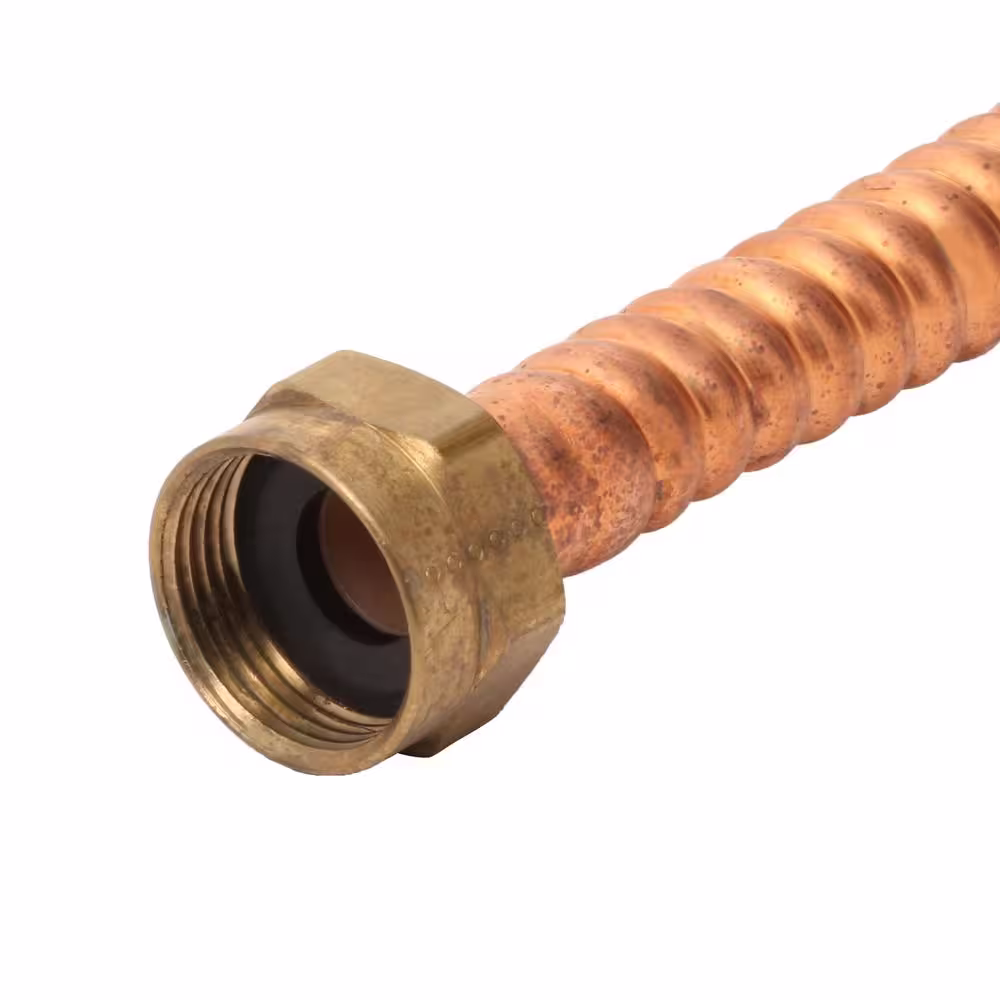 BrassCraft 1 in. FIP x 3/4 in. Nominal Male/ Female Sweat x 18 in. Copper Water Heater Connector (7/8 in. O.D.)