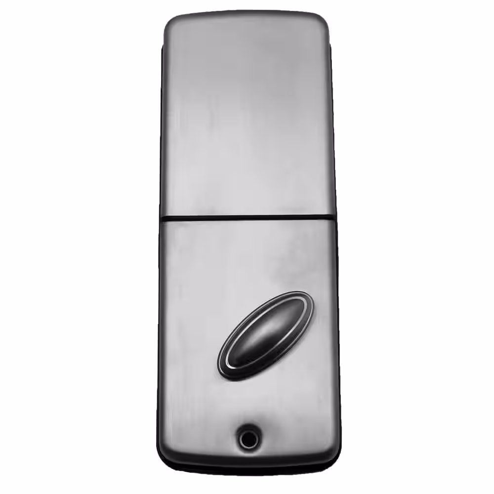 None E-Digital E-910 Satin Chrome Single Cylinder Electronic Deadbolt Keypad Lock