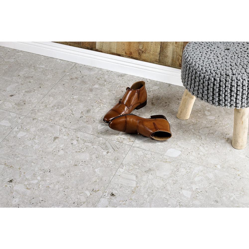 Ivy Hill Tile Rizzo Light Gray 24 in. x 24 in. Semi Polished Porcelain Floor and Wall Tile (3 Pieces 11.62 Sq. Ft. / Case)